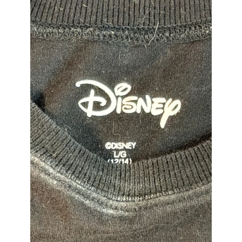 Disney Mickey Mouse Spirit Jersey‎ Black Long Sleeve Shirt Kids Large 12/14
